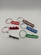 Personalized 3D Printed Name Tags: Water Bottle Tags, Backpack Tags,Gift Tags,Backpack Keychain
