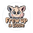 Cute Kawaii Creature with Frew Up a Little Text Sticker