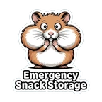 Cute Hamster Emergency Snack Storage Sticker
