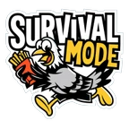 Survival Mode Vulture With Fries Funny Vinyl Sticker