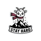 Cute Mountain Goat Stay Hard Motivational Sticker