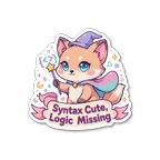 Cute Wizard Fox Coding Pun Vinyl Sticker