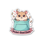 Cute Hamster in Pocket Pocket-Sized Chaos Sticker