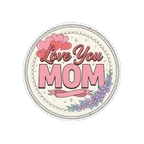 Love You Mom Floral Vinyl Sticker