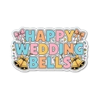 Happy Wedding Bells Pastel Celebration Sticker
