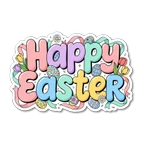 Pastel Happy Easter Vinyl Sticker