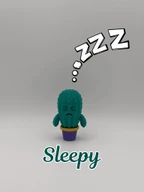 Cute Kawaii Cactus Figures 3D Printed Hand Painted Collection Mini Desk Decor