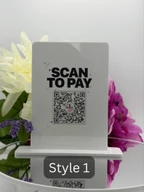 Personalized Acrylic QR Code Sign Scan to Pay Stand