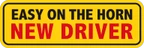 New Driver Sticker for Car - Easy on the Horn Vinyl Car Decal