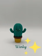Cute Kawaii Cactus Figures 3D Printed Hand Painted Collection Mini Desk Decor
