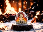 Funny Dog in Flames This Is Fine Sticker