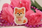 Cute Fluffy Baby Fox Heart Sticker - Kawaii Plush Decal