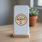 Grateful Hearts Day Thanksgiving Vinyl Sticker