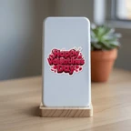 Happy Valentines Day 3D Hearts Vinyl Sticker