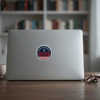 I Voted Patriotic Circle Election Sticker