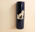 Mystical Cat Sticker with Black Cat, Moon & Stars