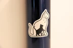 Mystical Cat Sticker with Black Cat, Moon & Stars