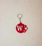 Personalized Red Heart Keychain with Initial - I Love You