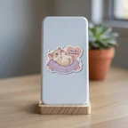 Cute Tiny But Dramatic Hamster Pillow Sticker