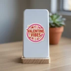 Valentine Vibes Retro Vinyl Sticker