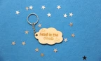 Wooden Cloud Keychain - Head in the Clouds Design