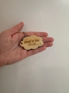 Wooden Cloud Keychain - Head in the Clouds Design