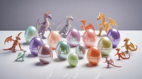 3D Printed Dragon Eggs & Figurines