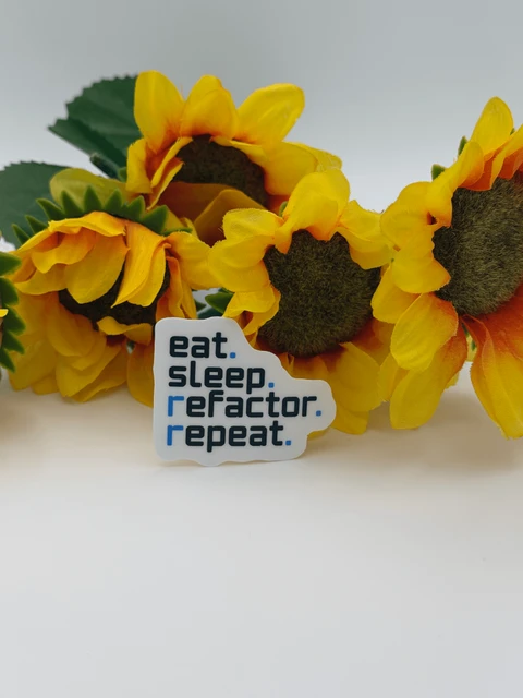 Eat Sleep Refactor Repeat Programmer Sticker