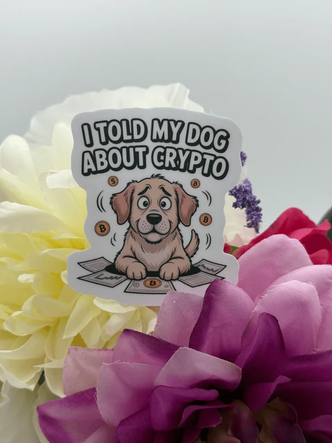 Funny Dog Crypto Enthusiast Vinyl Sticker
