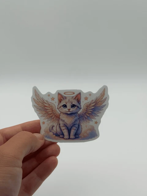 Angel Cat Sticker Pastel Kawaii Vinyl Decal