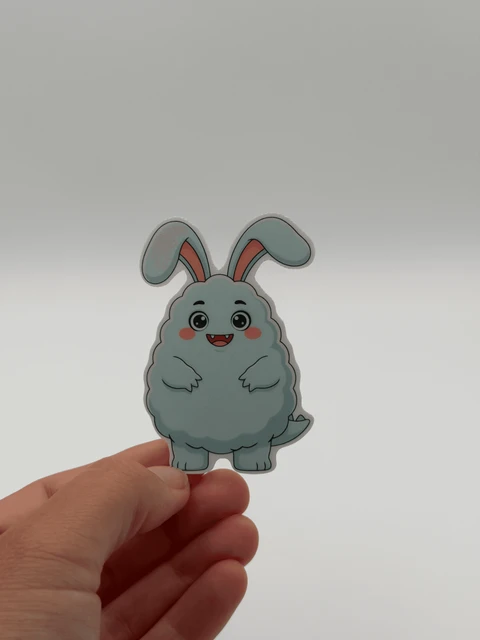 Cute Bunny Monster Sticker Pastel Kawaii Vinyl Decal