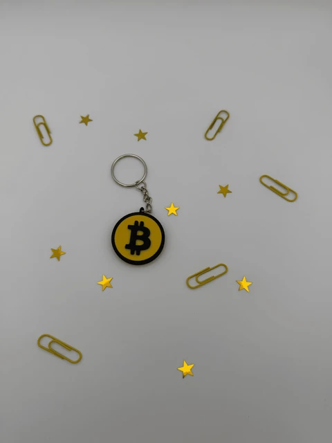 Bitcoin NFC Keychain 3D Printed Coin Charm