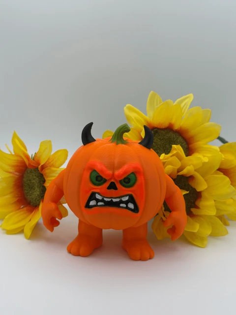 Pumpkin Monster Figurine Halloween 3D Printed Decor