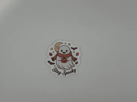 Cute Ghost Halloween Sticker Stay Spooky Decal