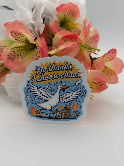 Funny Goose Chaos Vinyl Sticker