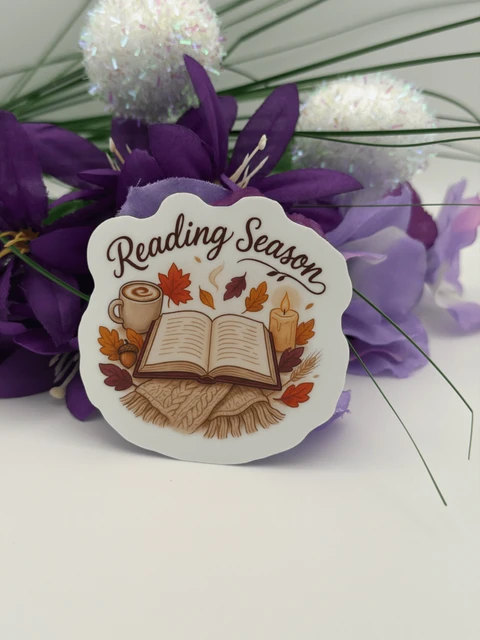 Reading Season Bookish Fall Vinyl Sticker