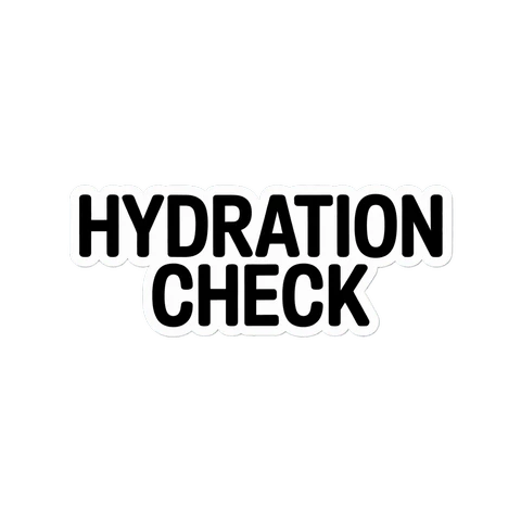 "Hydration Check" Motivational Vinyl Sticker