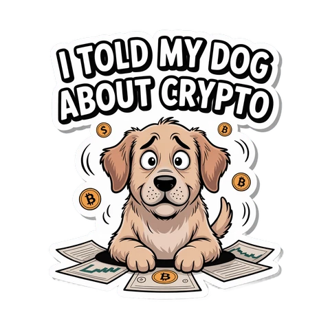 Funny Dog Crypto Enthusiast Vinyl Sticker