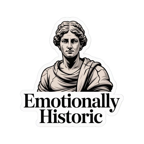 Classic Bust Emotionally Historic Vinyl Sticker