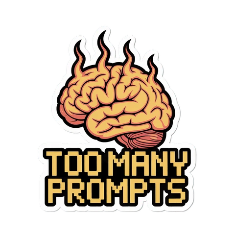 Funny Overloaded Brain Sticker