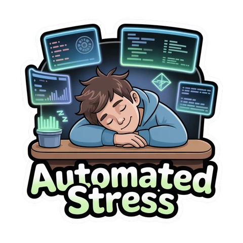 Funny Automated Stress Programmer Sticker