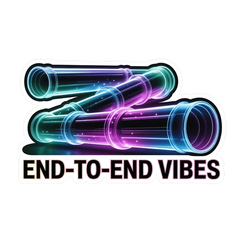 Neon Tubes End-to-End Vibes Sticker