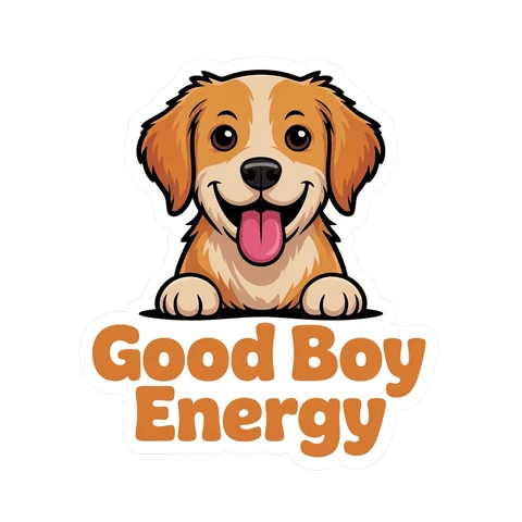 Good Boy Energy Dog Sticker