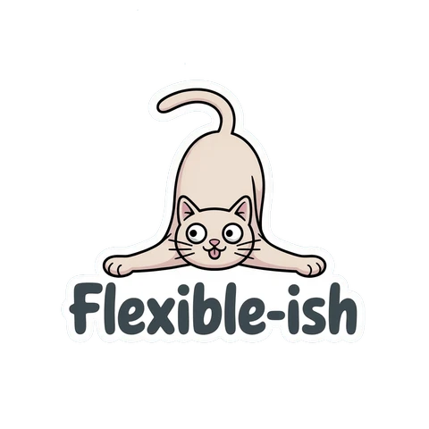 Funny Flexible Cat Vinyl Sticker
