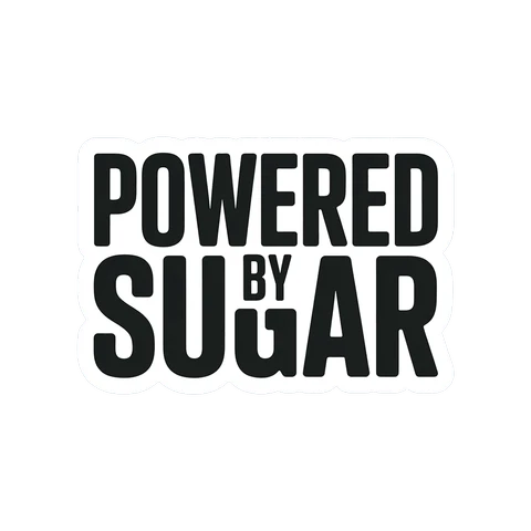 Powered by Sugar Motivational Vinyl Sticker