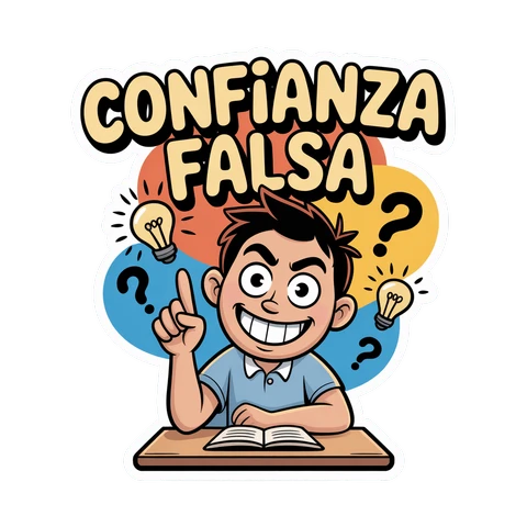 Confianza Falsa Cartoon Character Sticker