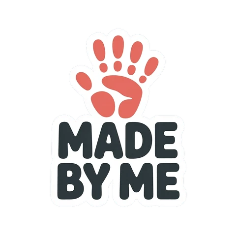 Made By Me Handprint Vinyl Sticker
