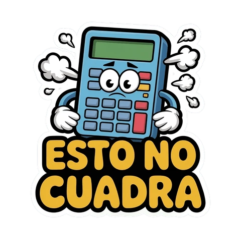 Funny Calculator 'Esto No Cuadra' Sticker