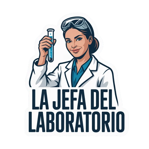 La Jefa del Laboratorio Scientist Sticker