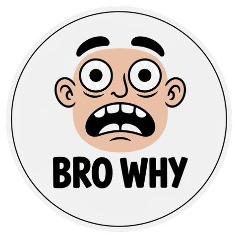 Funny Bro Why Expression Sticker